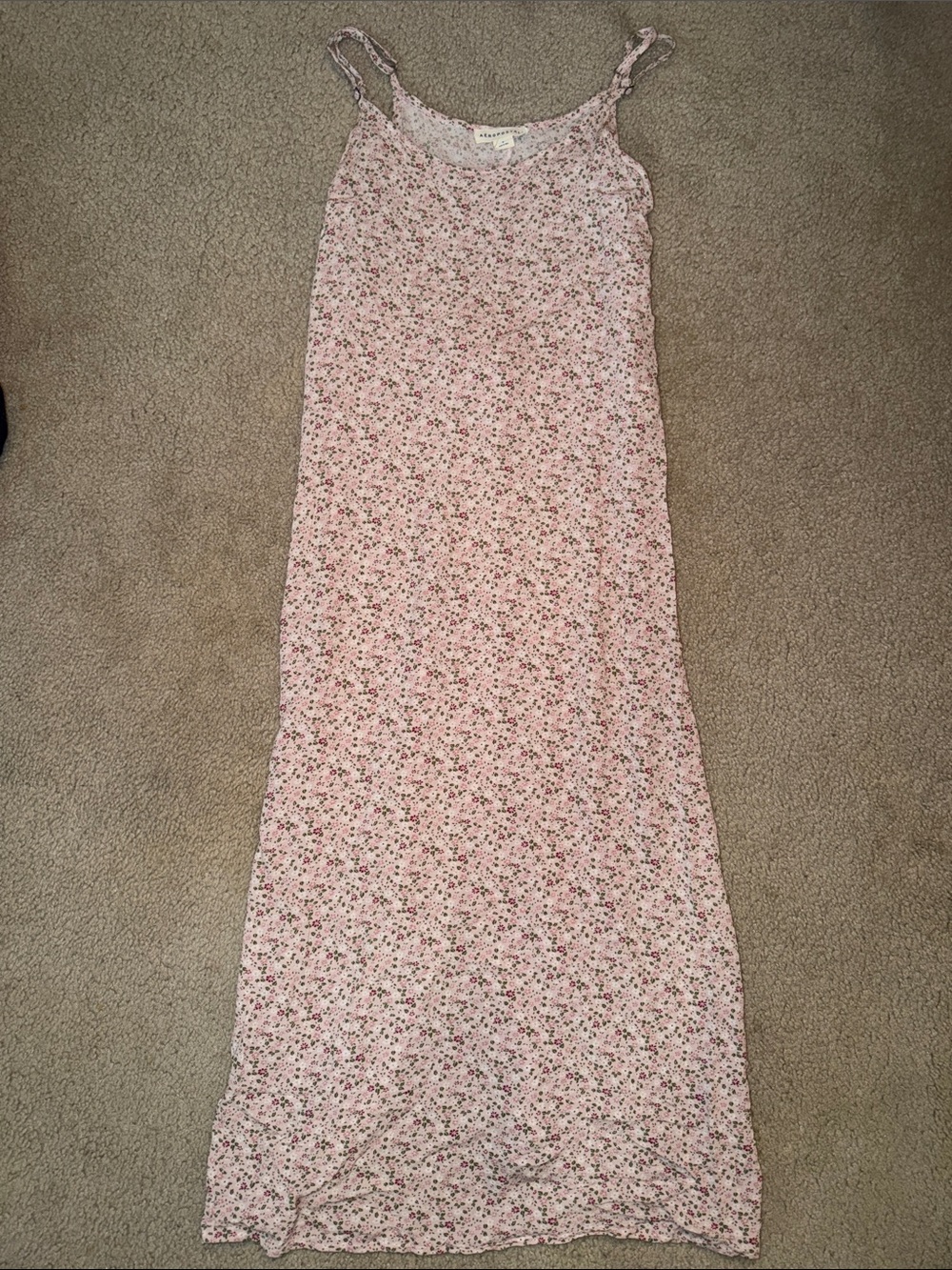 Aeropostale Floral Pink Maxi Slip Skirt